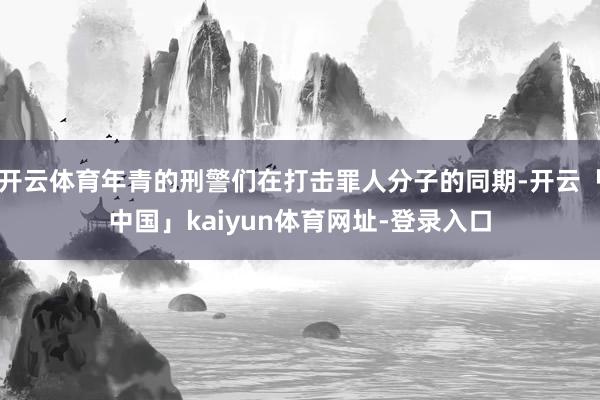 开云体育年青的刑警们在打击罪人分子的同期-开云「中国」kaiyun体育网址-登录入口