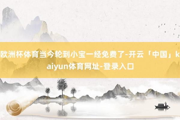 欧洲杯体育当今轮到小宝一经免费了-开云「中国」kaiyun体育网址-登录入口