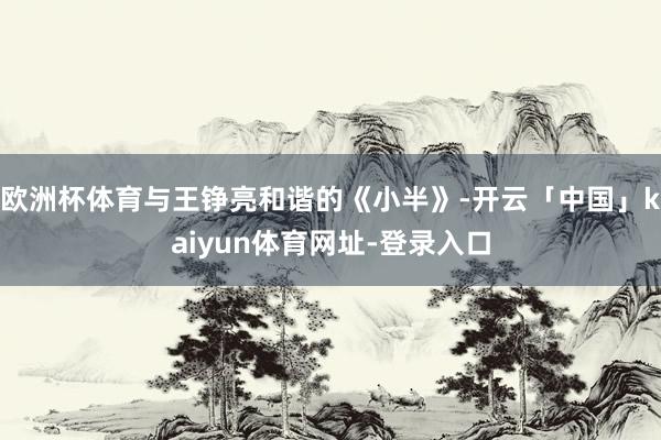 欧洲杯体育与王铮亮和谐的《小半》-开云「中国」kaiyun体育网址-登录入口