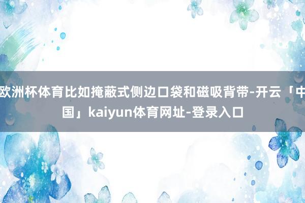 欧洲杯体育比如掩蔽式侧边口袋和磁吸背带-开云「中国」kaiyun体育网址-登录入口